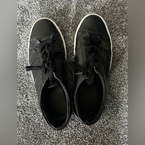 Greats Men's Black Leather Sneakers with White Sole